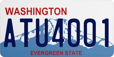 WA license plate ATU4001