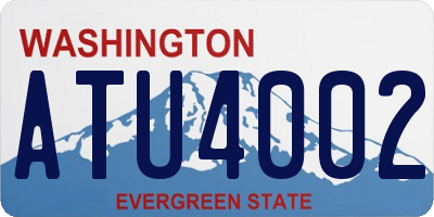 WA license plate ATU4002