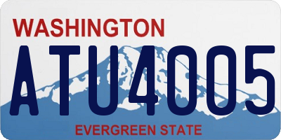 WA license plate ATU4005