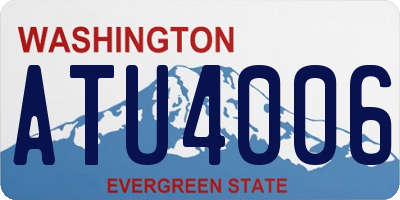 WA license plate ATU4006
