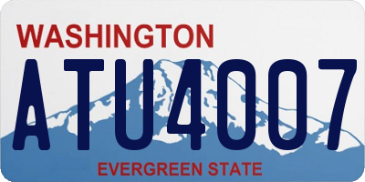 WA license plate ATU4007