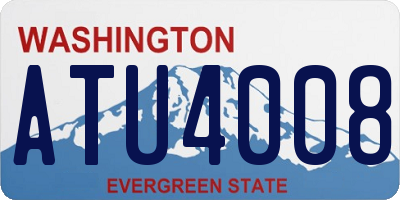 WA license plate ATU4008