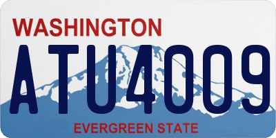 WA license plate ATU4009