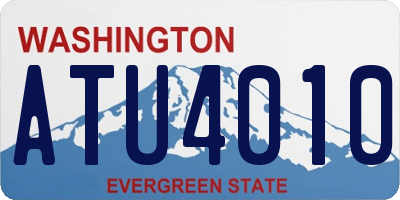 WA license plate ATU4010