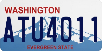 WA license plate ATU4011
