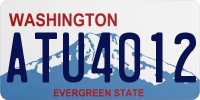WA license plate ATU4012