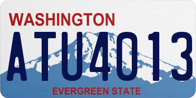 WA license plate ATU4013