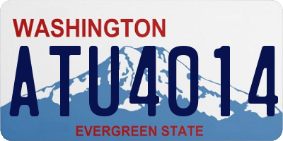 WA license plate ATU4014