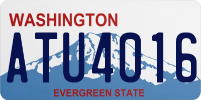 WA license plate ATU4016