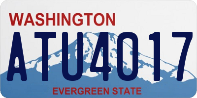 WA license plate ATU4017