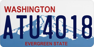 WA license plate ATU4018