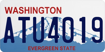 WA license plate ATU4019