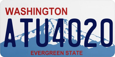 WA license plate ATU4020
