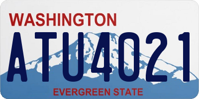 WA license plate ATU4021