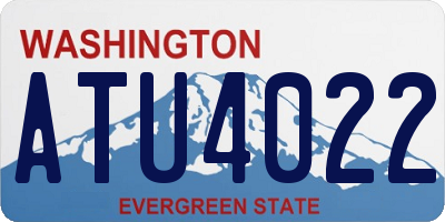 WA license plate ATU4022