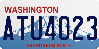 WA license plate ATU4023