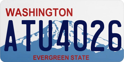 WA license plate ATU4026