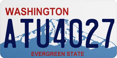 WA license plate ATU4027