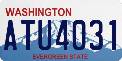 WA license plate ATU4031