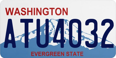 WA license plate ATU4032