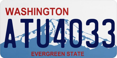 WA license plate ATU4033