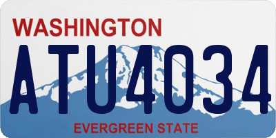 WA license plate ATU4034