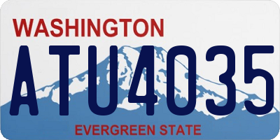 WA license plate ATU4035