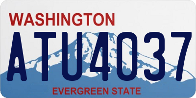 WA license plate ATU4037