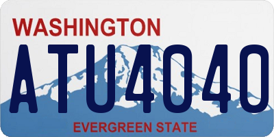 WA license plate ATU4040