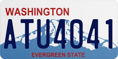 WA license plate ATU4041