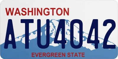 WA license plate ATU4042