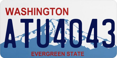 WA license plate ATU4043