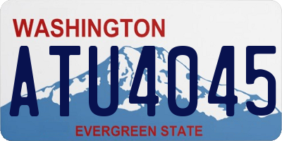 WA license plate ATU4045