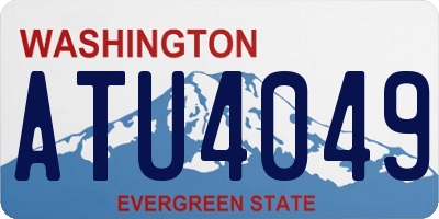 WA license plate ATU4049