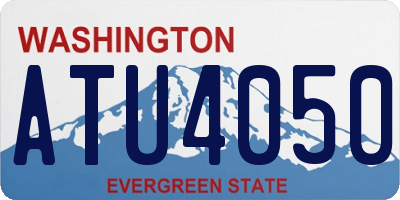 WA license plate ATU4050