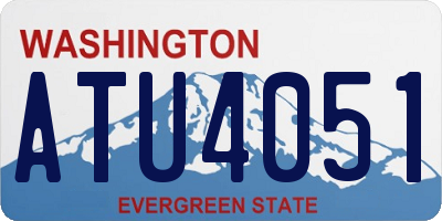 WA license plate ATU4051