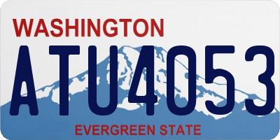 WA license plate ATU4053
