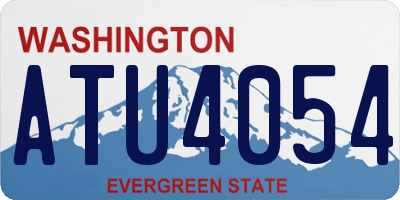 WA license plate ATU4054