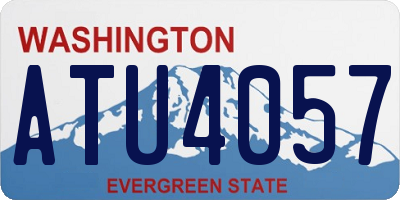 WA license plate ATU4057