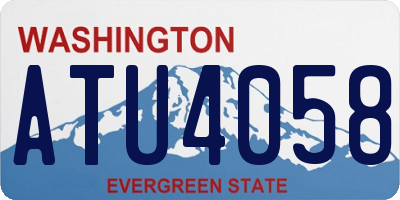 WA license plate ATU4058