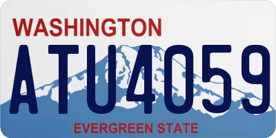 WA license plate ATU4059