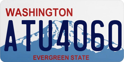 WA license plate ATU4060