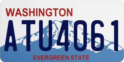 WA license plate ATU4061
