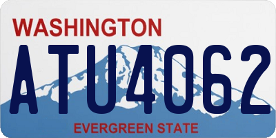 WA license plate ATU4062