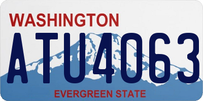 WA license plate ATU4063