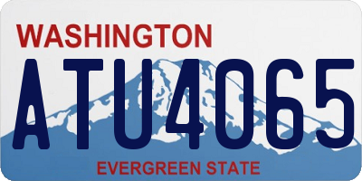 WA license plate ATU4065
