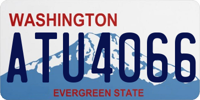 WA license plate ATU4066