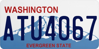 WA license plate ATU4067