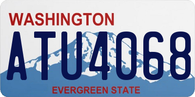 WA license plate ATU4068