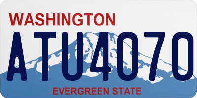 WA license plate ATU4070